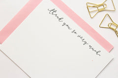 Thank You Notes - Set of 10 Flat Note Cards
