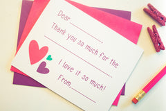 Thank You Notes - Set of 10 Flat Note Cards