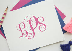 Personalized Stationery - Set of 10 Folded Note Cards