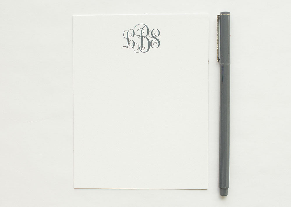 Personalized Stationery - Set of 10 Flat Note Cards