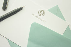 Personalized Stationery - Set of 10 Flat Note Cards