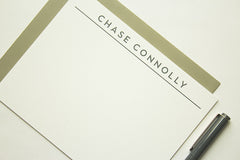 Personalized Stationery - Set of 10 Flat Note Cards