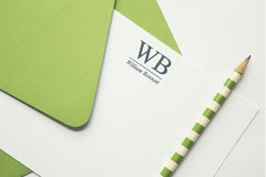 Personalized Stationery - Set of 10 Flat Note Cards