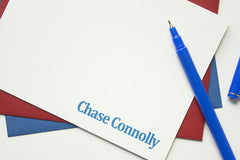 Personalized Stationery - Set of 10 Flat Note Cards