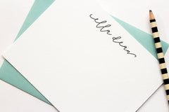 Personalized Stationery - Set of 10 Flat Note Cards