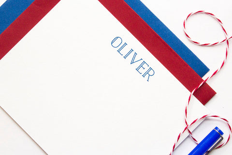 Personalized Stationery - Set of 10 Flat Note Cards