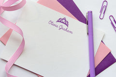 Personalized Stationery - Set of 10 Flat Note Cards