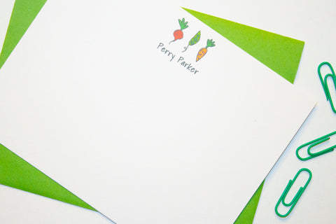 Personalized Stationery - Set of 10 Flat Note Cards