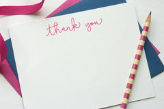 Thank You Notes - Set of 10 Flat Note Cards
